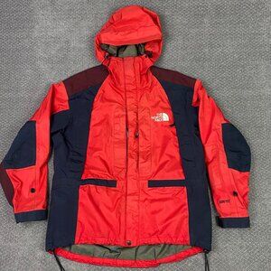 Vintage The North Face Gore-Tex Jacket Red Black Mountain Guide Hooded